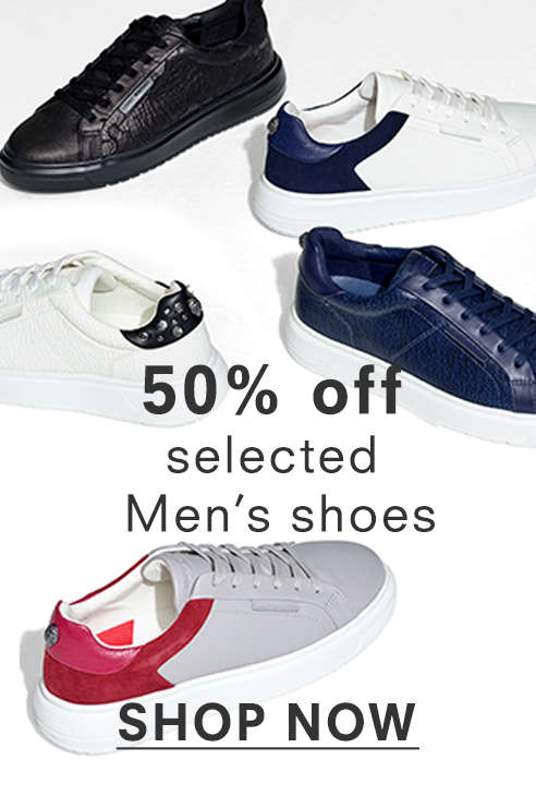 50% off selected men's shoes